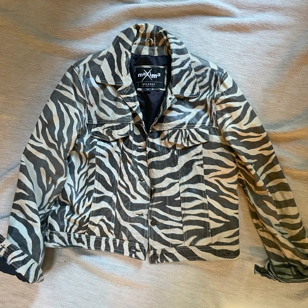 Zebra Leather Jacket